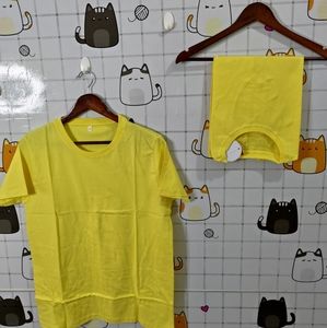 Men's Round Neck Half Sleeves | Pale Yellow